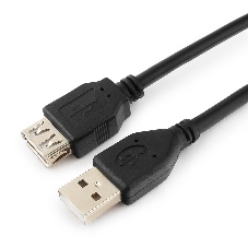 Кабель Gembird/Cablexpert USB 2.0, AM/AF, 4.5м, экран, 2феррит.кольца, черный, пакет