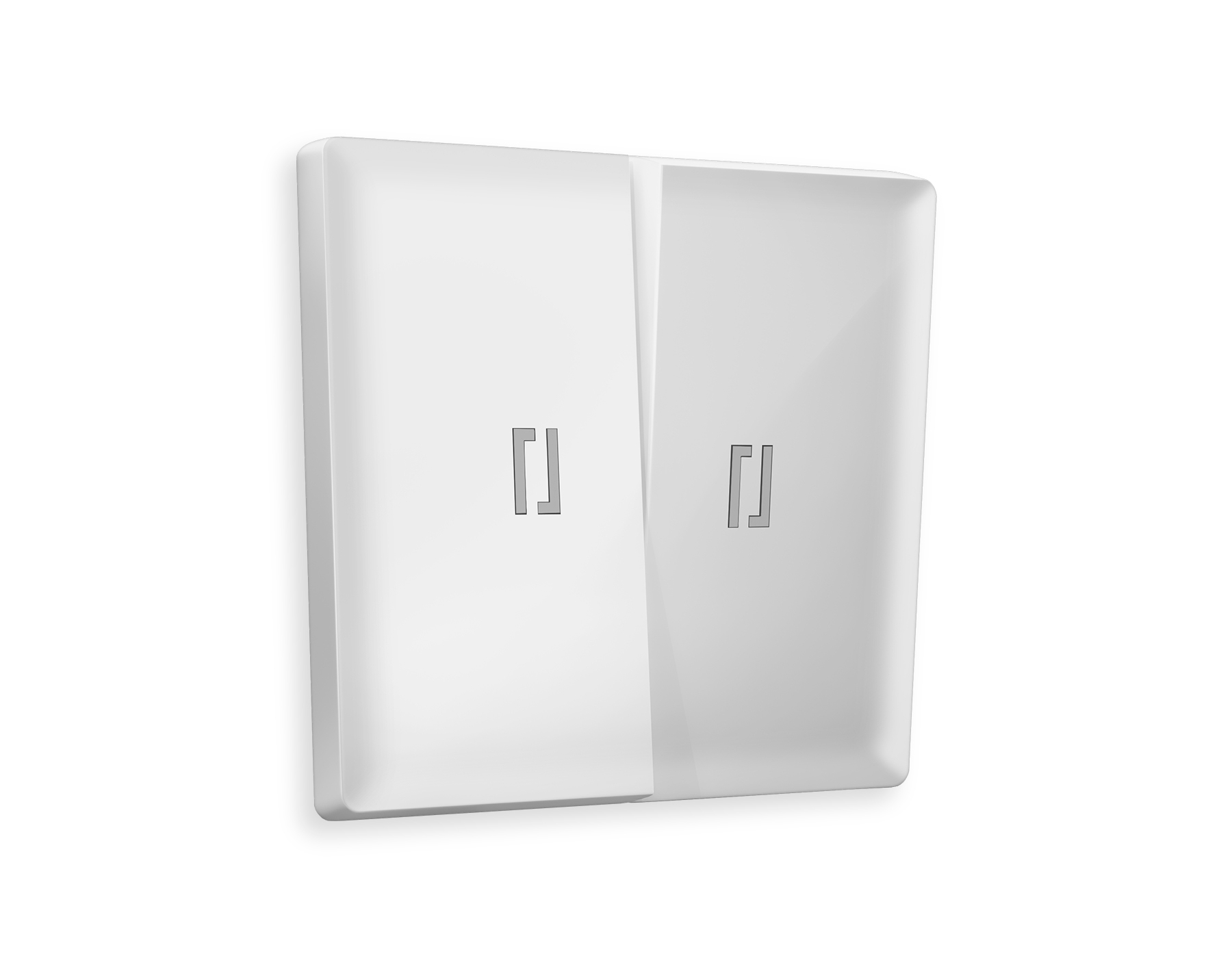 Лицевая панель ALFA (Белый глянец) для 2-кл выключателей с подсветкой QUANT AP1040