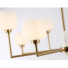 Люстра Ambrella light LH53017/8 BS/FR латунь/белый матовый G9*8 max 40W D830*680