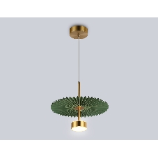 Светильник Ambrella light LH72609 BK/GR латунь/зеленый 6W 3000K D300*260-1770