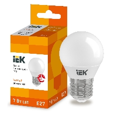 Лампа cветодиодная IEK LLE-G45-7-230-30-E27 ECO G45 шар 7Вт 230В 3000К E27