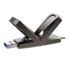 Флешка USB Netac US5 (NT03US5C-128G-32TA), 128Gb, USB 3.2/TypeC, 550/500, черный