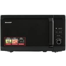 Микроволновая печь Sharp R2852RK черный/серебристый, 20 л, 800 Вт, переключатели - кнопки, поворотный механизм