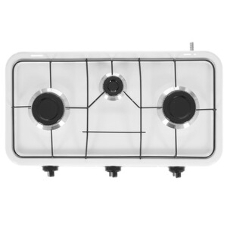 Плита настольная газовая Centek CT-1522 белый, 1.7 кВт, газ, конфорки - 3, эмаль, поворотные переключатели