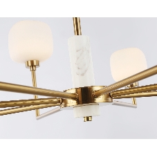 Люстра Ambrella light LH53017/8 BS/FR латунь/белый матовый G9*8 max 40W D830*680