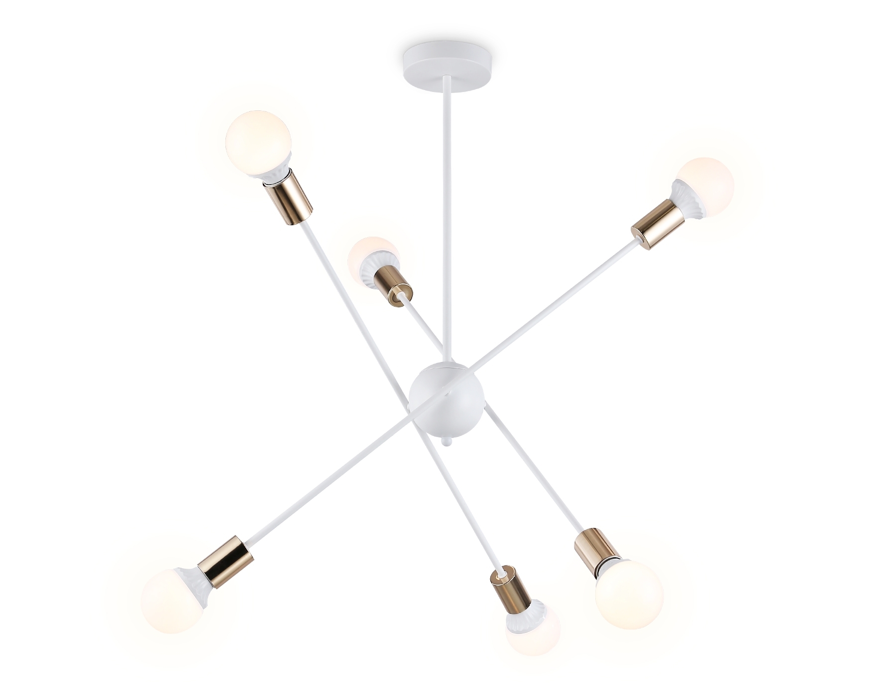 Светильник Ambrella light TR80432/6 WH/GD белый/золото E27/6 max 60W D950*730