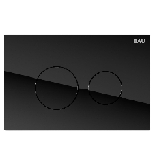 Инсталляция BAU PRO для подвесного унитаза, клавиша смыва из стекла BAU Dream дизайнерская, черная