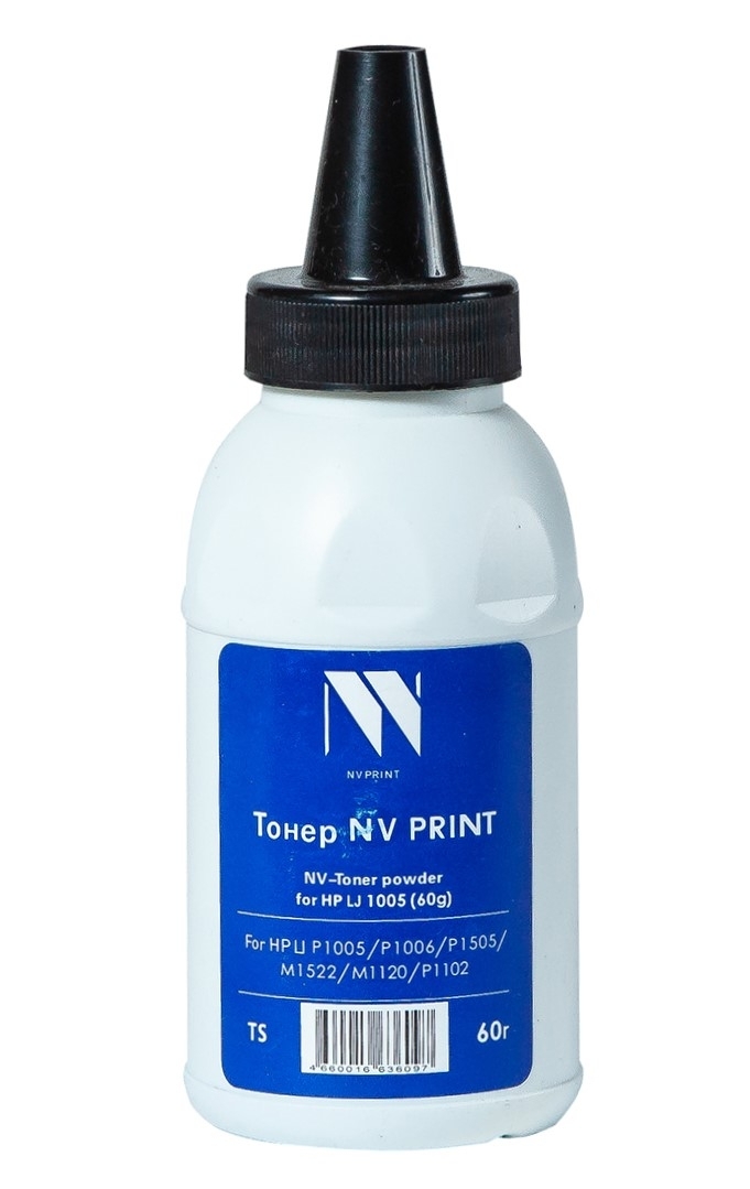 Тонер NVP для HP 1005 (60г) (CB435A,CB436A,CE278X, CE285A,CE390A/X) для HP LaserJet P1002, 1003, 1004, 1005, 1006, 1007, 1008, 1009, LJ-M1120, P1505, M1522M ,LJ Pro M1530, 1536, 1560, 1566, 1600, 1606, LJ Pro M1132, 1134, 1136, 1137, 1210, 1212, 1214, 1217; P1101, 1102, 1103, 1104, 1106, 1108, 1109, LJ-M601, 602, 603, 4555; Canon LBP 3010, 3020, 3100, 3250, 6000, 6020, 6030, 6200, 6230; MF 3010, 4410, 4430, 4450, 4550, 4570, 4580, 4730, 4750, 4780, 4870, 4890 совместимый