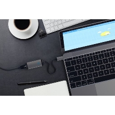 Адаптер Satechi Type-C to Gigabit Ethernet. Поддержка 10/100/1000Mbps Ethernet, серый космос