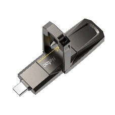 Флешка USB Netac US5 (NT03US5C-128G-32TA), 128Gb, USB 3.2/TypeC, 550/500, черный