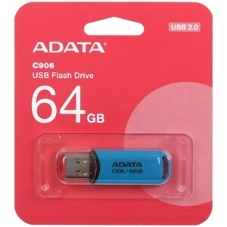 Флешка USB ADATA Classic C906 (AC906-64G-RWB), 64Gb, USB 2.0, R/W 15/5, синий