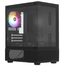 Компьютерный корпус 1STPLAYER MIKU Mi2-A черный mATX 3x120мм LED fans Mi2-A-BK-2F1R-1F1