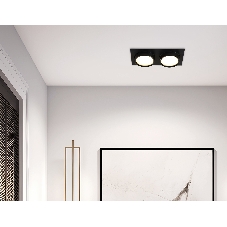 Светильник Ambrella light TN6743/2 BK черный IP44 GX53/2 210*110*57