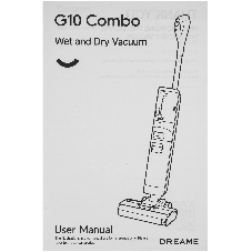 Пылесос вертикальный Dreame Wet and Dry Vacuum G10 Combo черный, питание от аккумулятора, 200 Вт, уборка сухая/влажная, пылесборник 0.9 л