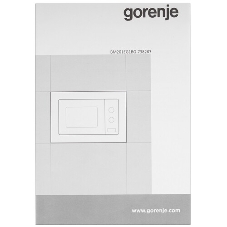 Встраиваемая микроволновая печь Gorenje, 20 л, 5 уровней мощности, 15 автопрограмм, электронное управление, дисплей, гриль, поворотный стол, цвет черный, ВxШxГ 38х56.8х34 см