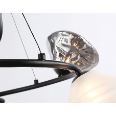 Светильник Ambrella light LH15003/6 BK/FR/SM черный/белый матовый/дымчатый G9*6 max 40W D630*1150