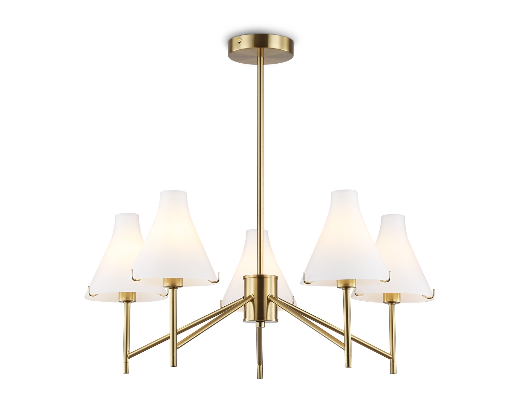 Люстра Ambrella light LH57133/5 BS/FR латунь/белый матовый E14/5 max 40W D650*590