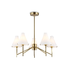 Люстра Ambrella light LH57133/5 BS/FR латунь/белый матовый E14/5 max 40W D650*590
