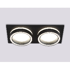 Светильник Ambrella light TN52424/2 BK/FR черный/белый матовый GX53 max 12W 210*105*45