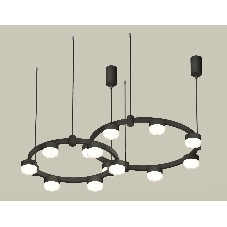 Светильник Ambrella light XR92091006/13 SBK/FR/CL черный песок/белый матовый/прозрачный GX53 (A9209, C9238, C9232, N8399)