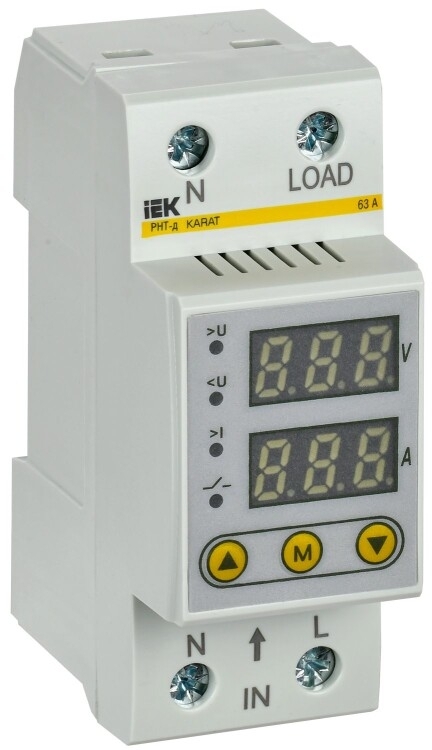Реле напряжения и тока РНТ-д 1-ф. 36мм 63А IEK