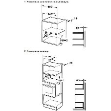 Встраиваемая микроволновая печь Weissgauff BMWO-206 черный, 20 л, 800 Вт, переключатели - поворотный механизм