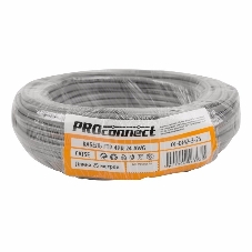 Кабель FTP PROconnect 4PR 24AWG, CCA, cat.5e, PVC, серый, бухта 25 м