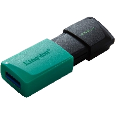 Флешка USB Kingston DataTraveler Exodia М (DTXM/256Gb), 256Gb, USB 3.2 Gen 1, R/W 150/60, черный/бирюзовый