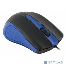 Мышь проводная Oklick 225M черный/синий, 1200 dpi, USB, кнопки - 3