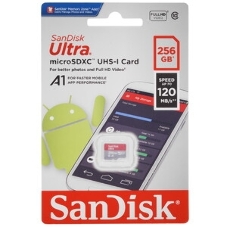 Флеш карта microSDXC 256GB SanDisk Ultra Class 10, UHS-I, R 150 МБ/с, SDSQUAC-256G-GN6MA
