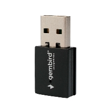 Сетевой адаптер WiFi+Bluetooth Gembird WNP-UA-013 900 Мбит, 2.4/5 ГГц, 2 антенны, USB, 802.11b/a/g/n/ac/ax, AIC8800M80