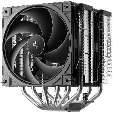 Кулер для процессора DEEPCOOL AG620 G2 LGA1954/1851/1700/AM5/AM4 (9шт/кор, TDP 270W, PWM, DUAL Black Fan 120mm, 6 тепл. трубок, черный) RET