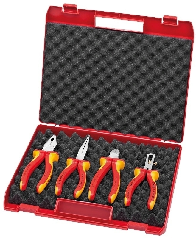 Набор инструментов Knipex KN-002015 4 предмета диэлектр.покр. (жесткий кейс)