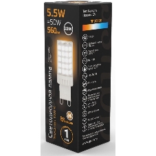 Лампа G9 AC185-265V 5,5W 560lm 3000K керамика LED