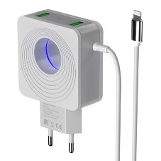 Сетевое зарядное устройство MORE CHOICE NC81i СЗУ 1USB+1Type-C 3.0A PD 20W+ QC3.0, белый