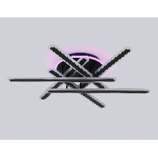 Потолочный светодиодный светильник FA8908 BK/CH черный/хром 125W 3000-6400K+RGB 800*770*160 (ПДУ ИК)