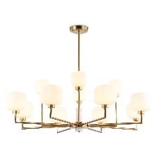Люстра Ambrella light LH53019/12 BS/FR латунь/белый матовый G9*12 max 40W D910*680