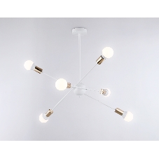 Светильник Ambrella light TR80432/6 WH/GD белый/золото E27/6 max 60W D950*730