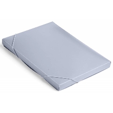 Папка-короб на резинке Бюрократ -BA25/05GREY, пластик, 0.5мм, корешок 25мм, A4 серый