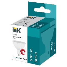 Лампа cветодиодная IEK LLE-MR16-5-230-40-GU5 ECO MR16 софит 5Вт 230В 4000К GU5.3