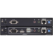 Удлинитель, KVM USB 2xDVI Single Link+AUDIO+RS232, 100 м., 1xUTP, макс.разр.1920х1200 60Hz 90м Cat5e;100м Cat6/6a/1080p 100м HDBaseT;1920x1200 150м cat6/6a LongReach HDBaseT, 2xDVI-D+2MINIJACK+DB9+USB B>3xUSB A, бп 220> 5V, ATEN CE624-AT-G