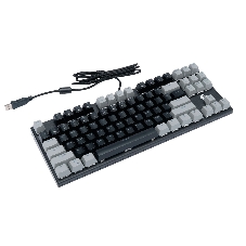 Клавиатура проводная механическая Gembird KB-G600-1, 87кл, Rainbow, коричн.свитчи, 1.8м, черная