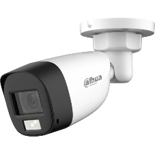 Уличная цилиндрическая HDCVI-видеокамера Dahua DH-HAC-HFW1200CLP-IL-A-0280B-S6 с интеллектуальной двойной подсветкой 2Мп, объектив 2.8мм, ИК 20м, LED 20м, IP67, корпус: металл, быстрый монтаж