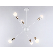 Светильник Ambrella light TR80432/6 WH/GD белый/золото E27/6 max 60W D950*730
