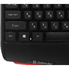 Клавиатура проводная Defender Atom HB-546, USB, черный