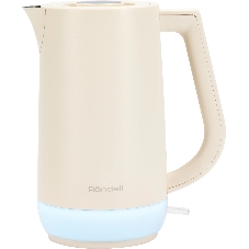 Чайник электрический Rondell RDE-WK808 1.7л. 2200Вт кремовый/белый корпус: металл