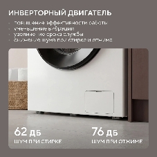 Стиральная машина Hyundai WME6010 белый, загрузка фронтальная 6 кг, 1000 об/мин, класс A+++