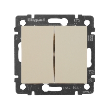 Выключатель Legrand 774305 Valena двухклавишный 10 AX(слоновая кость)