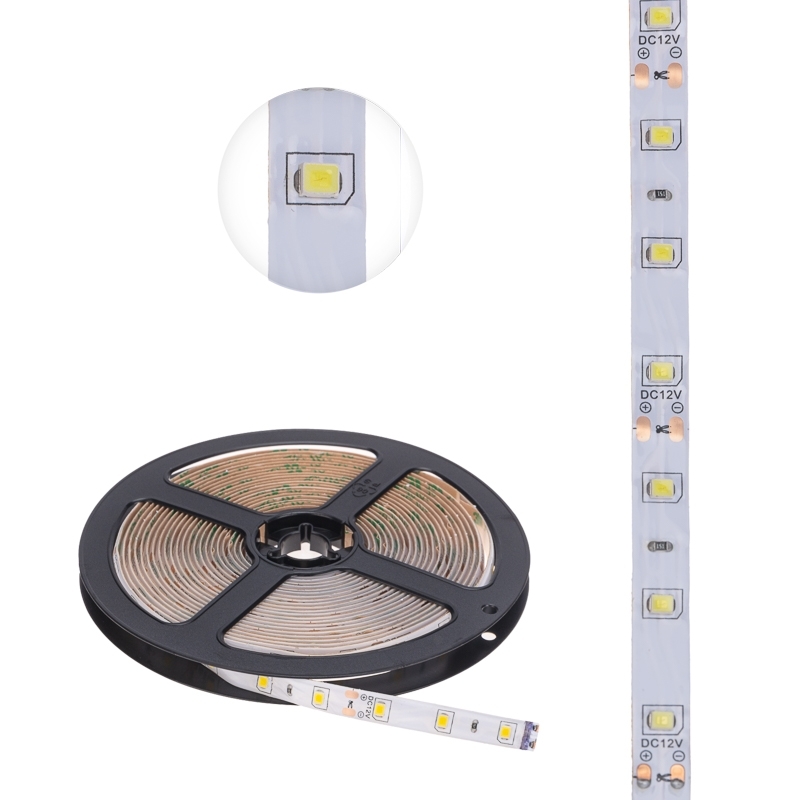 Лента светодиодная 5 м 12 В 2835 2700 К IP65 60 LED/м для БП с клеммами LAMPER
