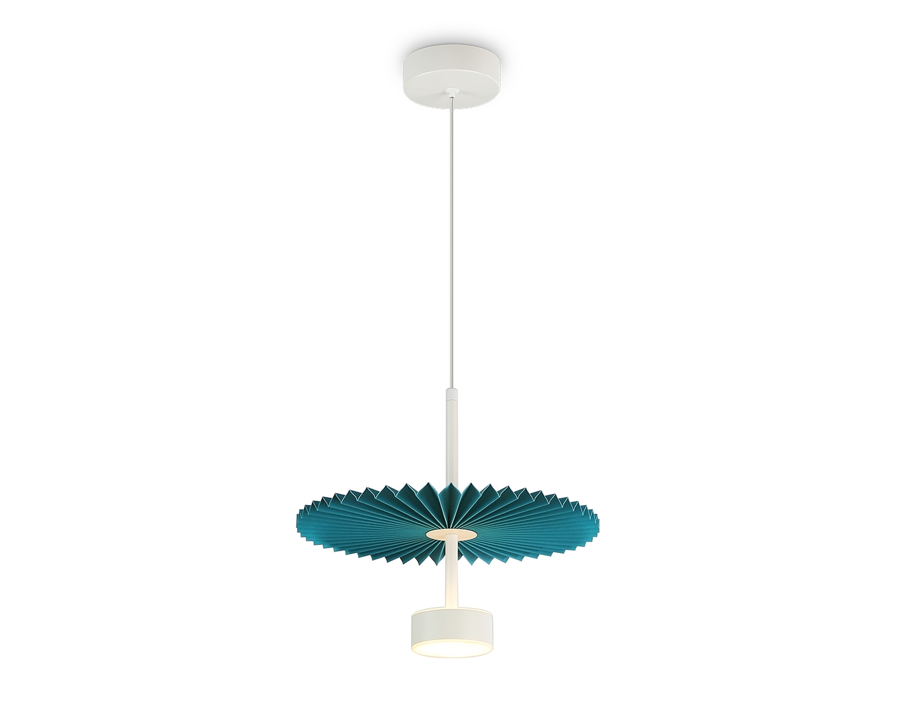 Светильник Ambrella light LH72611 WH/GR белый/бирюзовый 6W 3000K D300*260-1770
